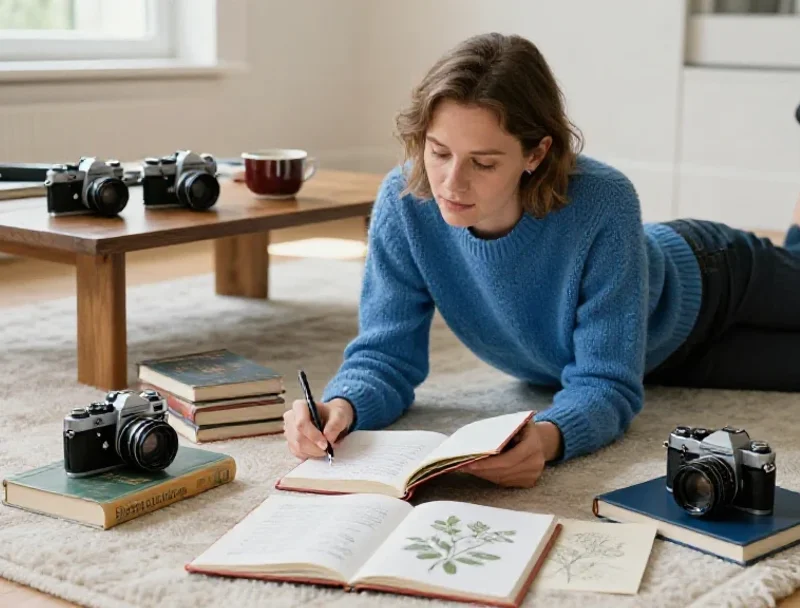 Une lectrice explore divers sujets, illustrant la curiosité intellectuelle et la pluralité des thèmes du blog.